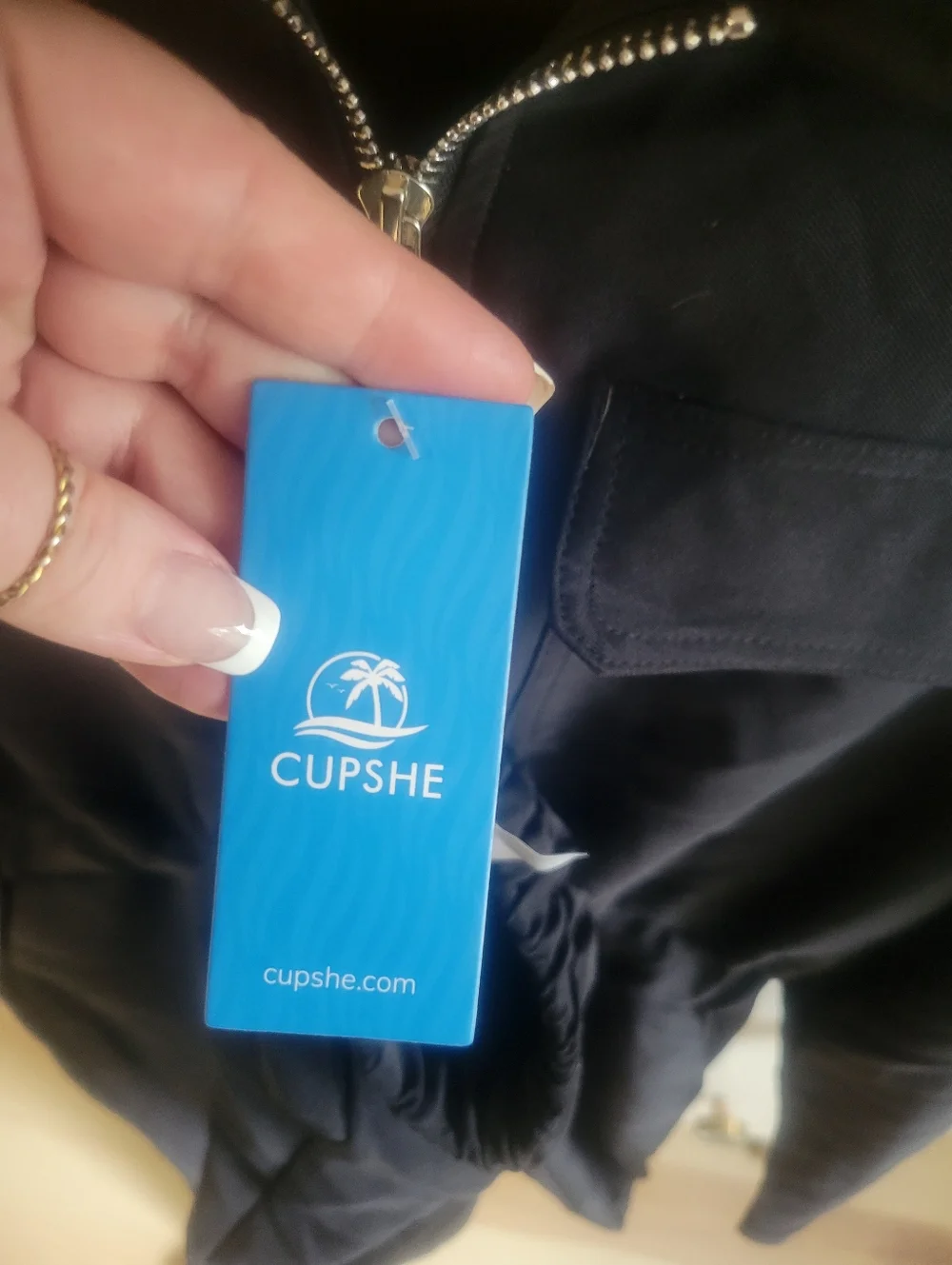 Cupshe Black Utility Jumpsuit – Size Small NWT | Elastic Waist, Street Chic Stap - Picture 11 of 11